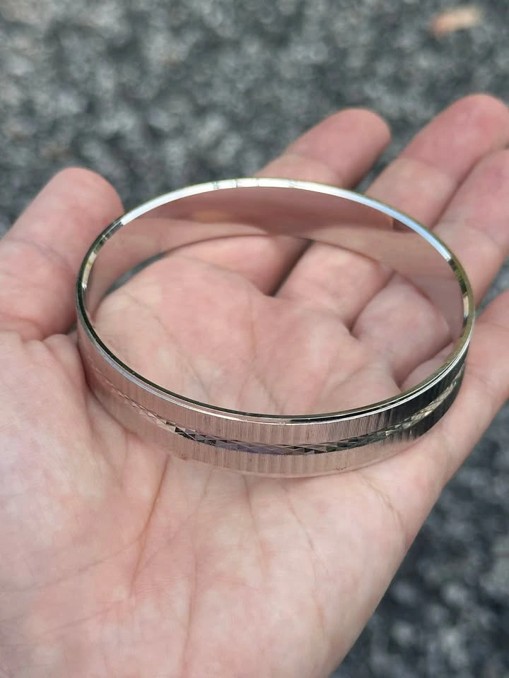 Vintage Trifari Silver Bangle Bracelet (Signed) - photo 5