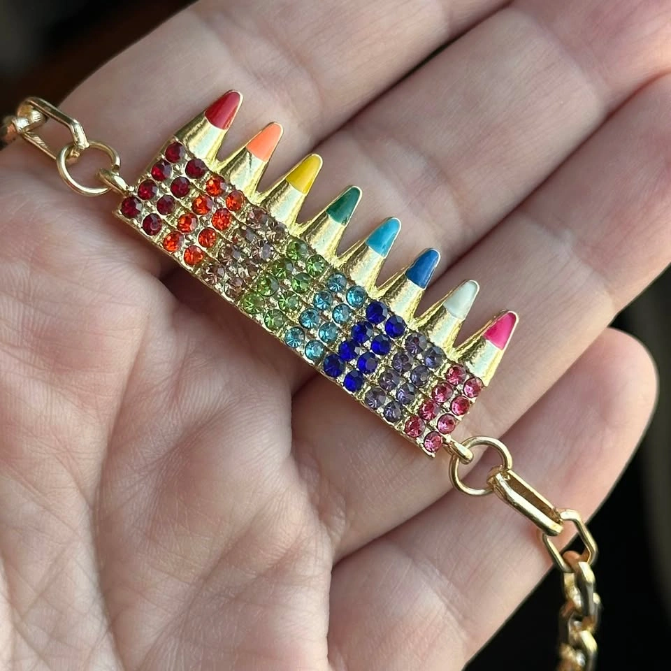 Colored Pencils Rainbow Necklace – Back to School Pendant - photo 2