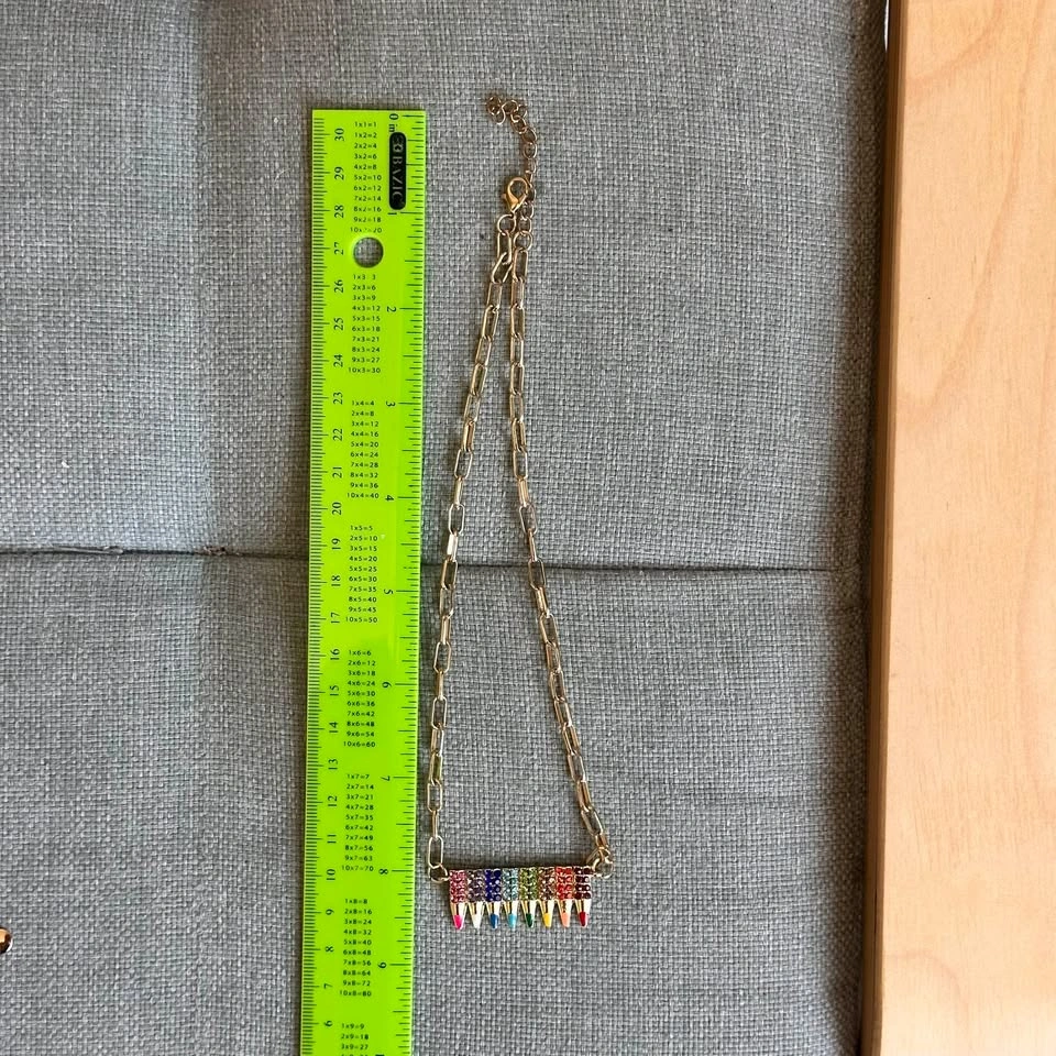 Colored Pencils Rainbow Necklace – Back to School Pendant - photo 3