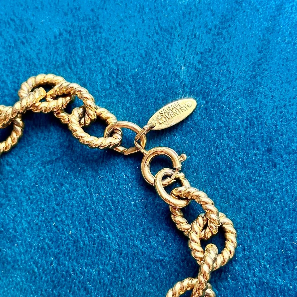 Vintage Sarah Coventry Gold-Tone Rope Chain Bracelet - photo 2