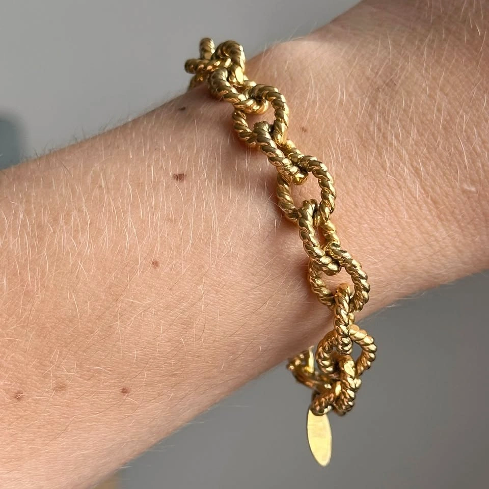 Vintage Sarah Coventry Gold-Tone Rope Chain Bracelet - photo 3