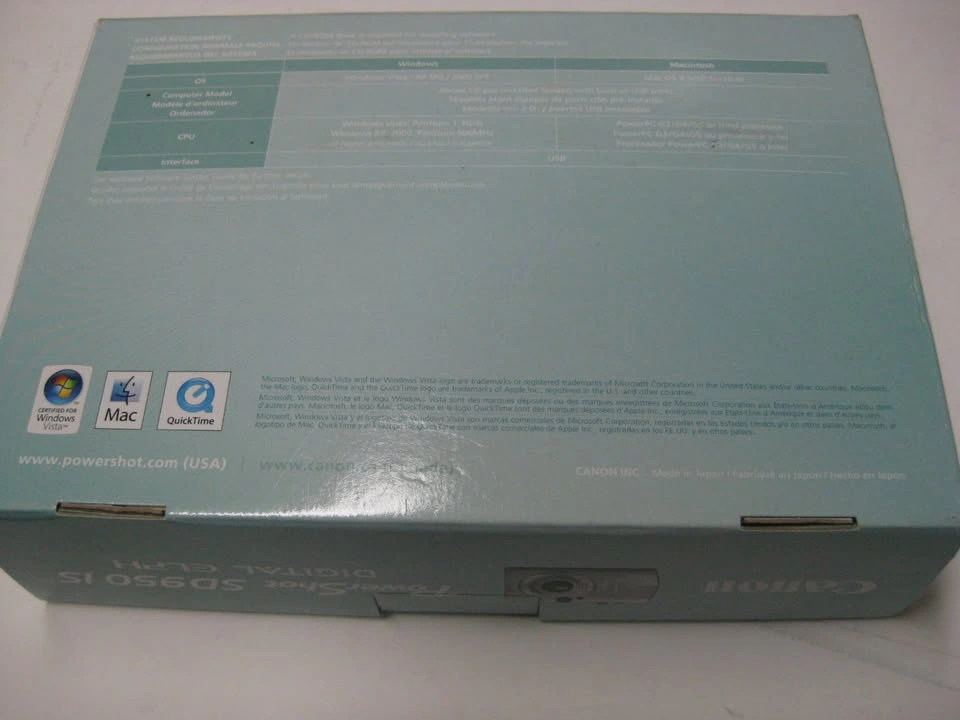 Canon Powershot SD950 Digital Camera Made in Japan with Box - photo 3