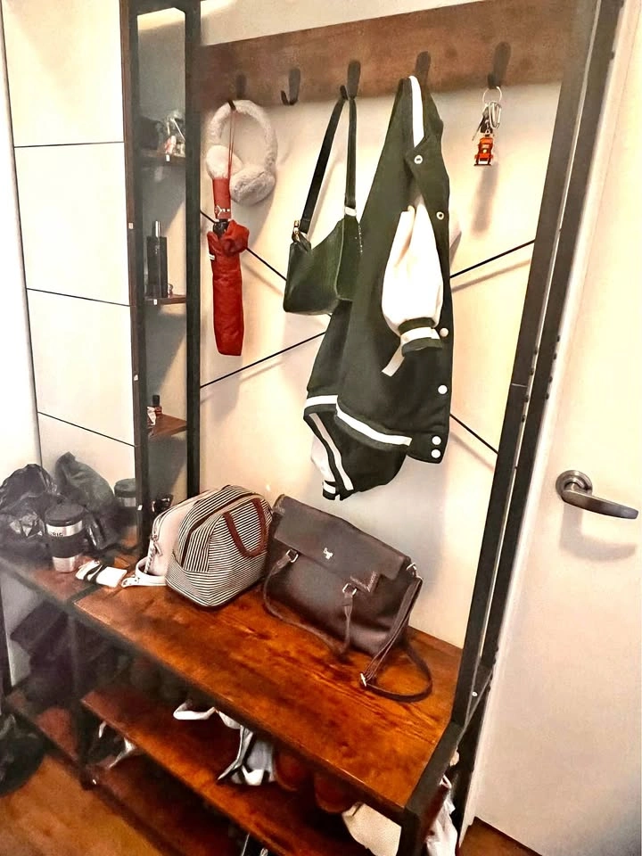 Hallway unit with shoe rack and mirror - photo 2