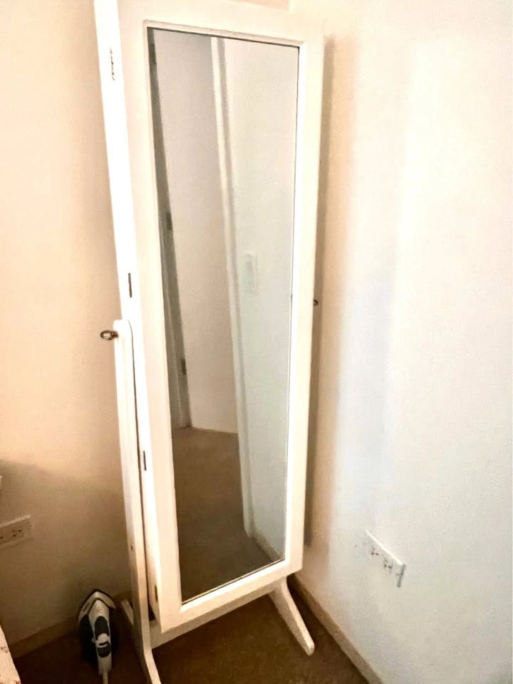 Standing Jewelry Cabinet, wooden white color - photo 3