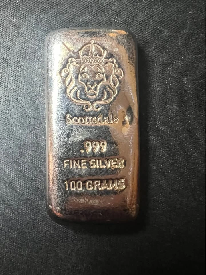 99.9% silver bar 100grams