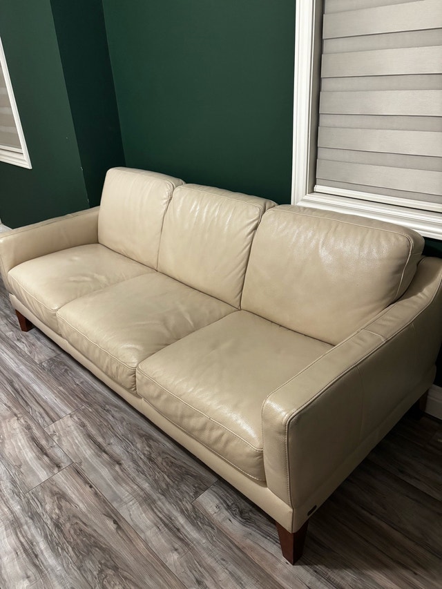Natuzzi Editions Leather Sofa - Dove Grey - photo 4