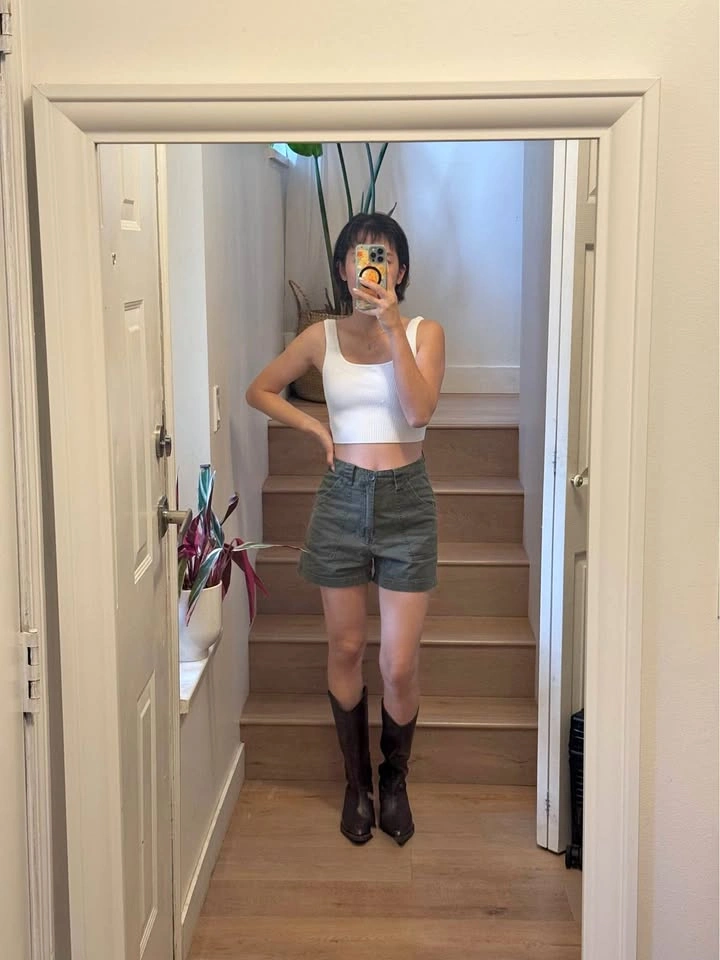 Olive Green Utility Shorts