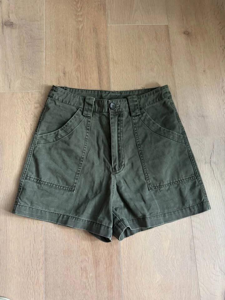 Olive Green Utility Shorts - photo 2