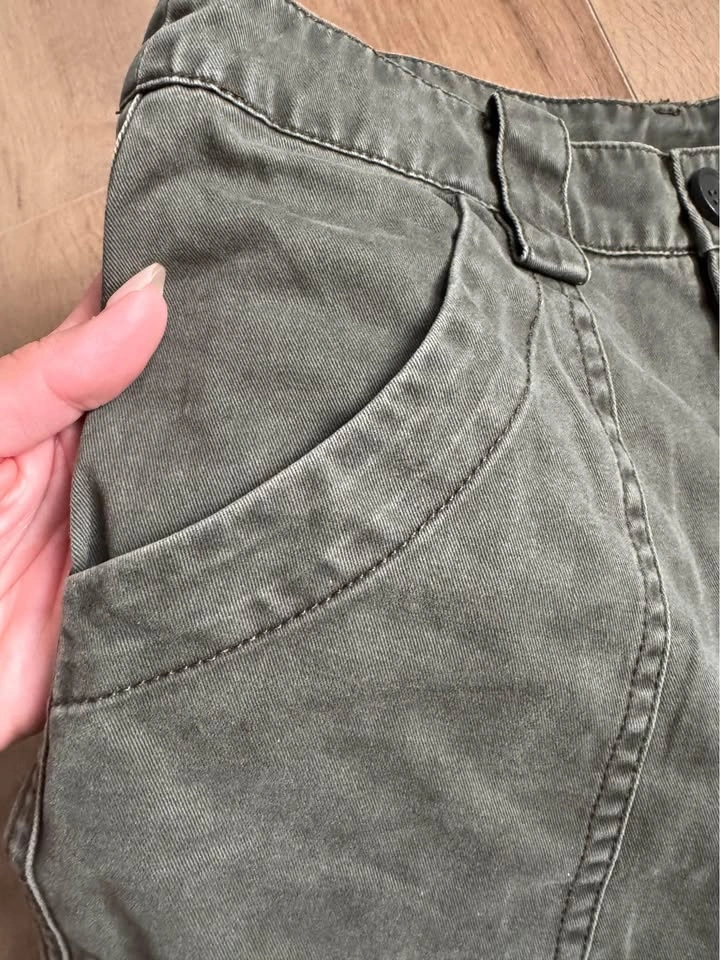 Olive Green Utility Shorts - photo 3