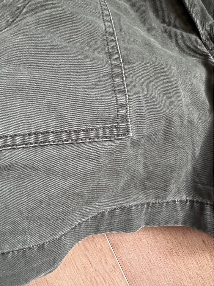 Olive Green Utility Shorts - photo 4