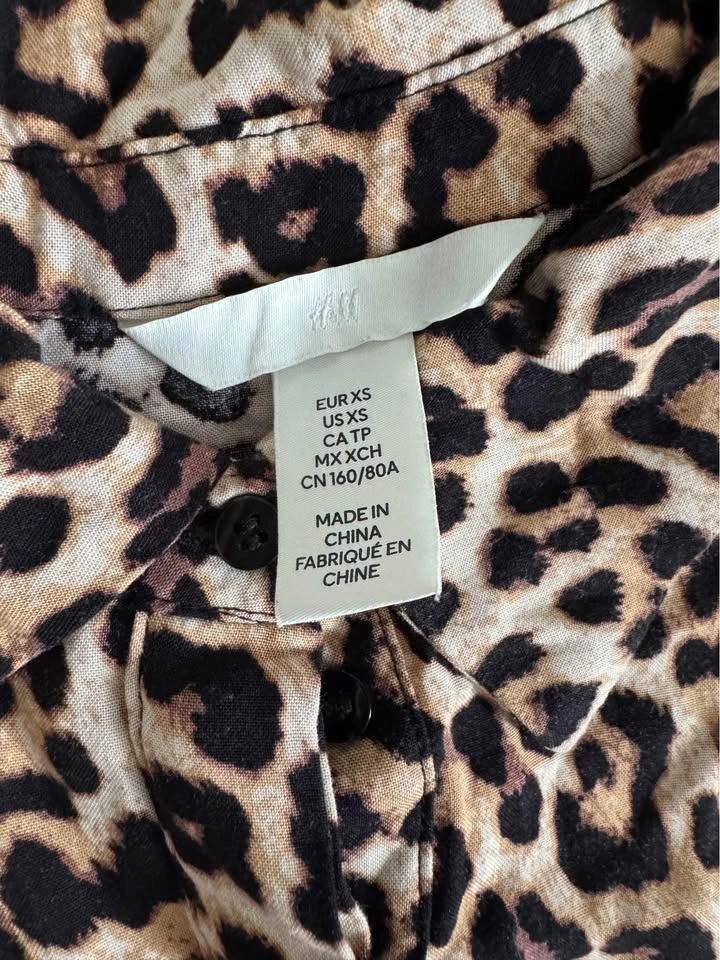 H&M Leopard Print Maxi Shirt Dress - photo 3