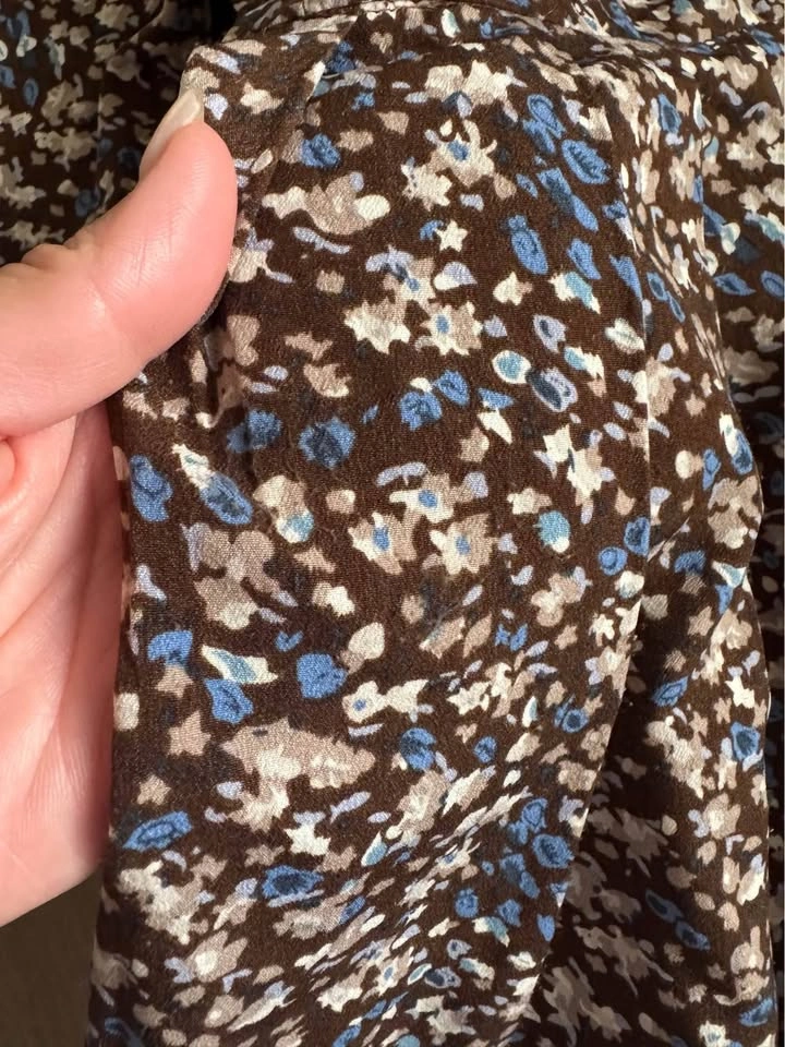 Floral Long Sleeve Button Down Midi Dress - photo 3