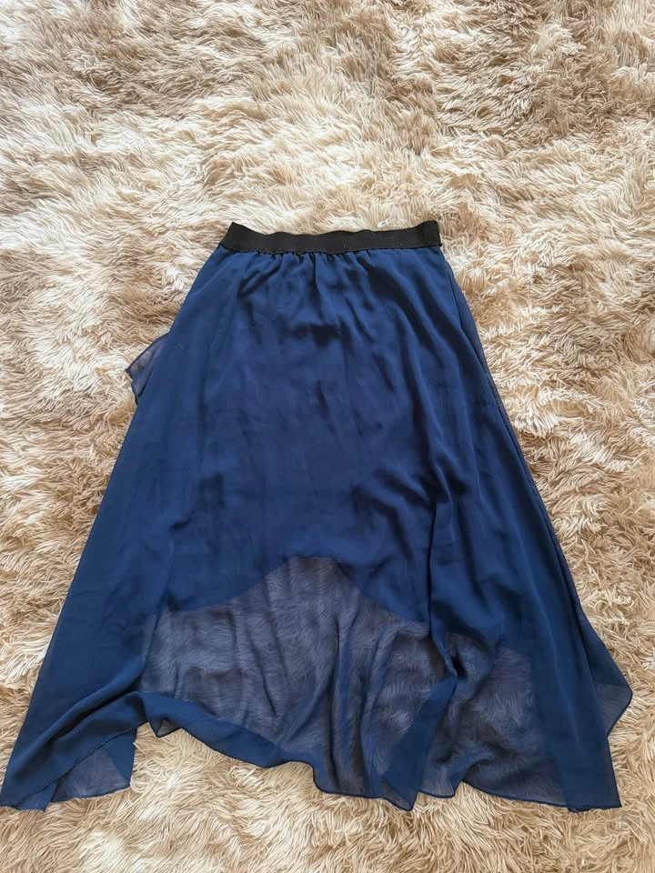 Navy Blue Skirt - Sheer & Elegant - photo 3