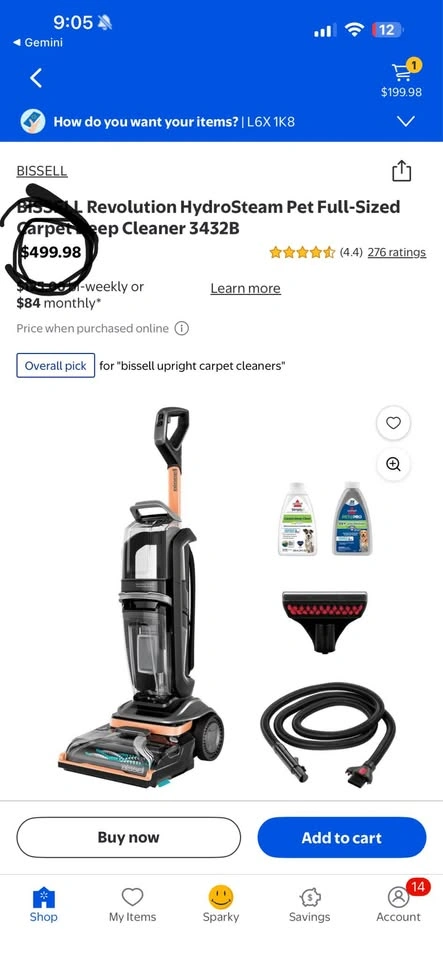 Brand New BISSELL Revolution HydroSteam Pet Carpet Cleaner - photo 2