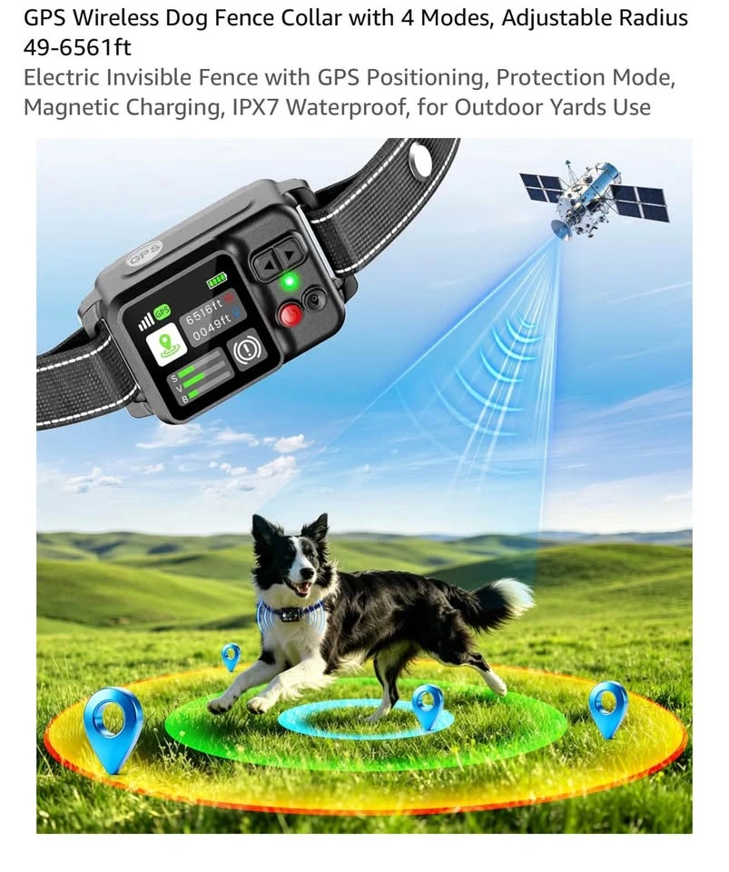 ZF500 GPS Wireless Dog Fence Collar | 49–6,561 ft | 4 Modes - photo 3