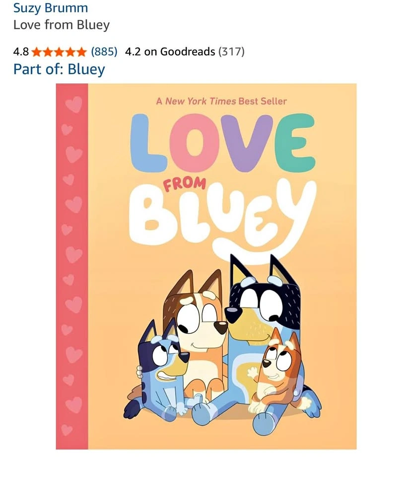 Love from Bluey 💙-Brand New- Hardcover