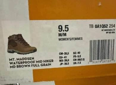 Timberland Mt. Maddsen Waterproof Mid Hiker – Women’s Size 9.5 - photo 4
