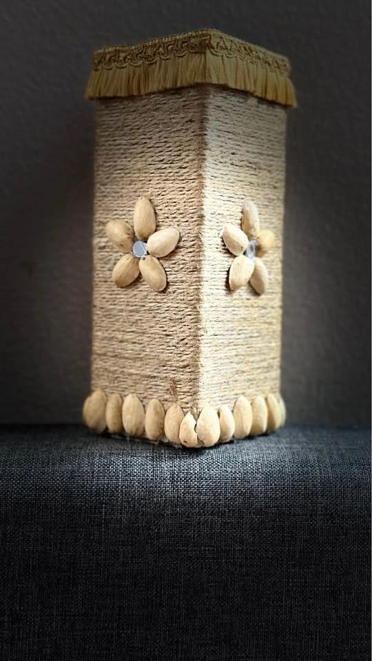 Handmade Twine Covered Vase