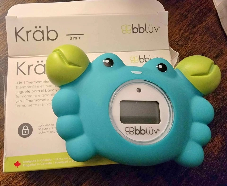 Krab 3-in-1 Baby Bath/Room Thermometer and Toy - Waterproof
