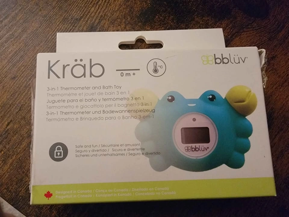 Krab 3-in-1 Baby Bath/Room Thermometer and Toy - Waterproof - photo 2