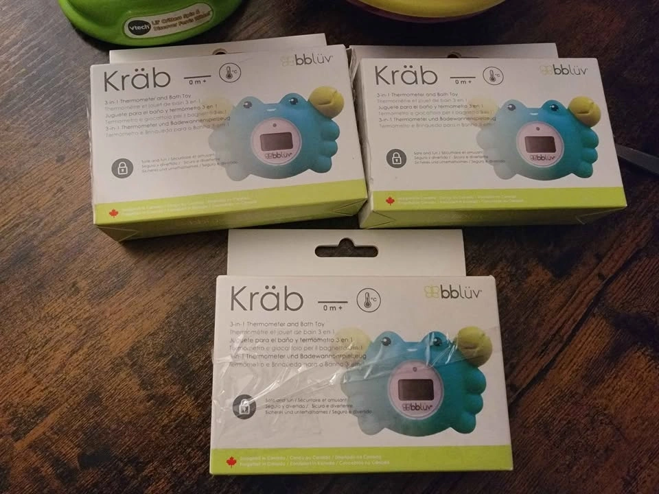 Krab 3-in-1 Baby Bath/Room Thermometer and Toy - Waterproof - photo 3
