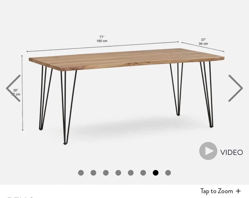 Structube Reno Solid Acacia Wood Dining Table – 180 cm - photo 3