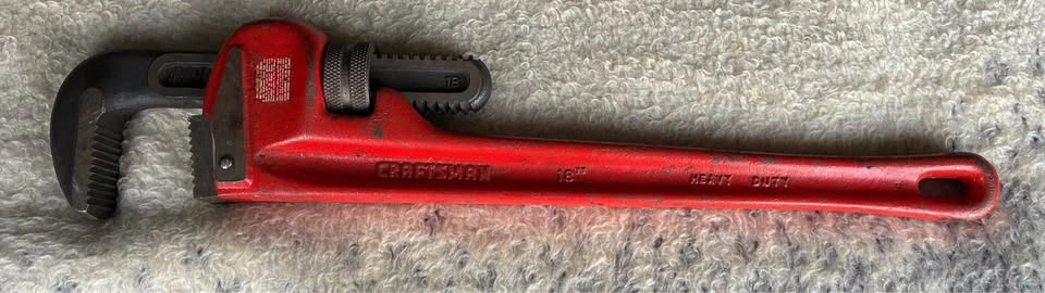 Vintage Craftsman 18” Heavy-Duty Pipe Wrench - Made In USA - photo 2