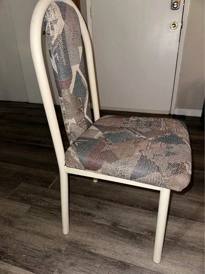 Vintage Metal & Fabric Dining/Accent Chair - photo 2