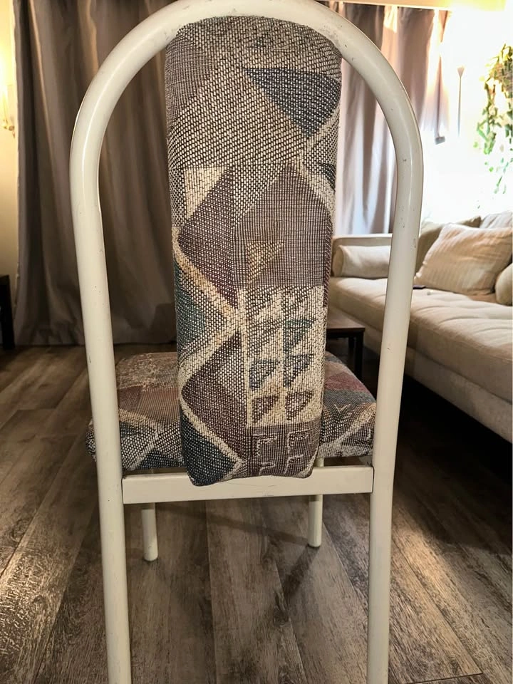 Vintage Metal & Fabric Dining/Accent Chair - photo 3