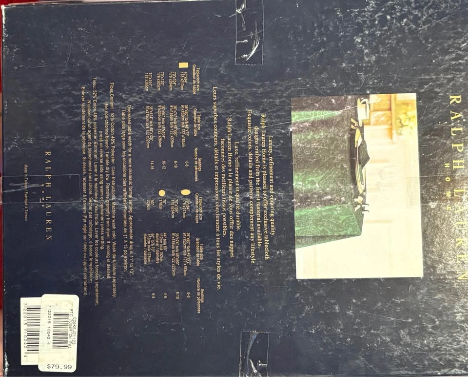 Ralph Lauren tablecloth and place mats - photo 3
