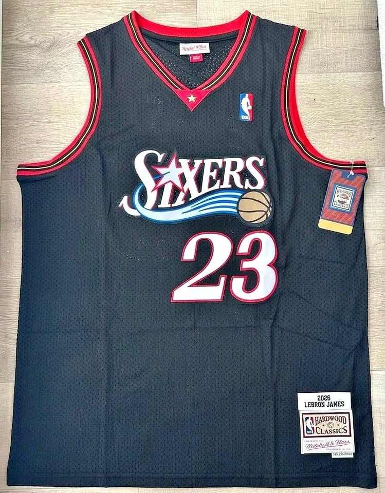 LeBron James Philadelphia 76ers #23 Black City Edition Jersey - photo 2