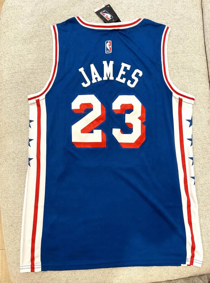 LeBron James Blue Philadelphia 76ers Fast Break Jersey - photo 3