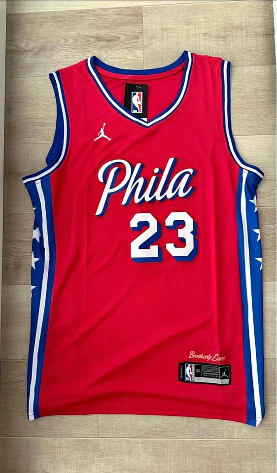 LeBron James Red Philadelphia 76ers Fast Break Jersey - photo 2