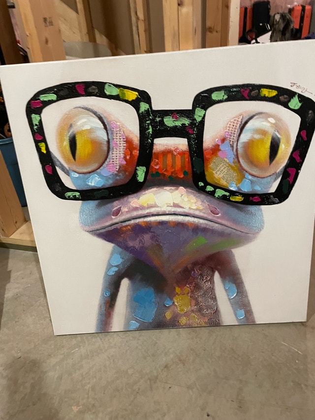 Frog with Glasses Painting