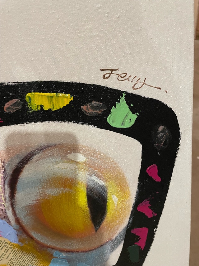 Frog with Glasses Painting - photo 2