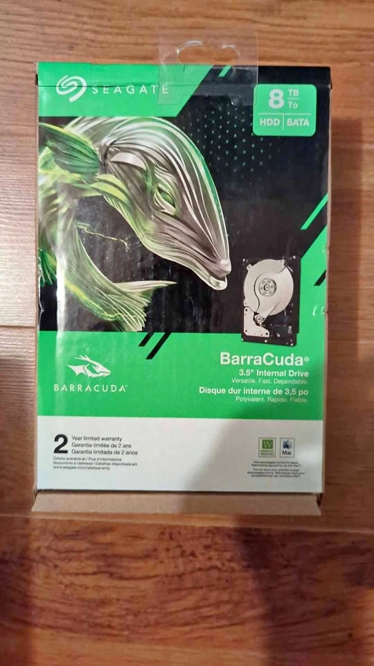 8TB BarraCuda HDD, SATA III w/ 256MB Cache