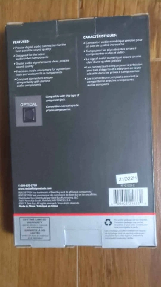 Rocketfish 12ft/3.6m digital optical audio cable brand new seale - photo 2