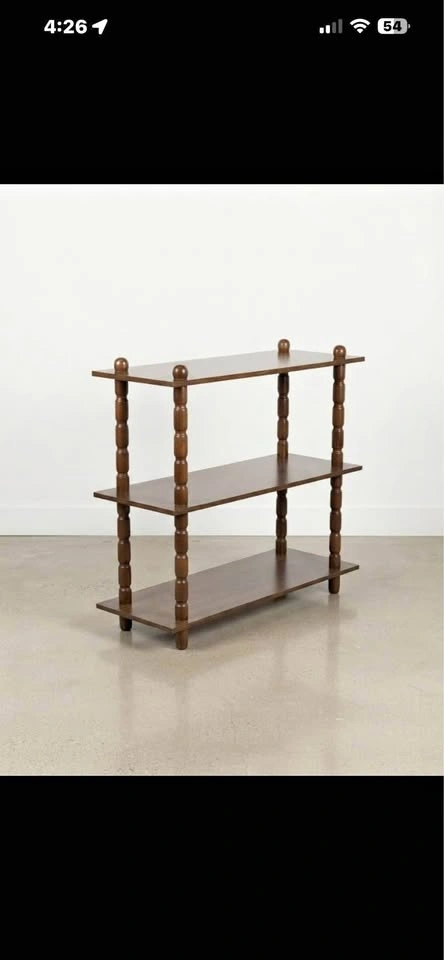 Vintage-Style 3-Tier Bobbin Spindle Bookcase / Étagère