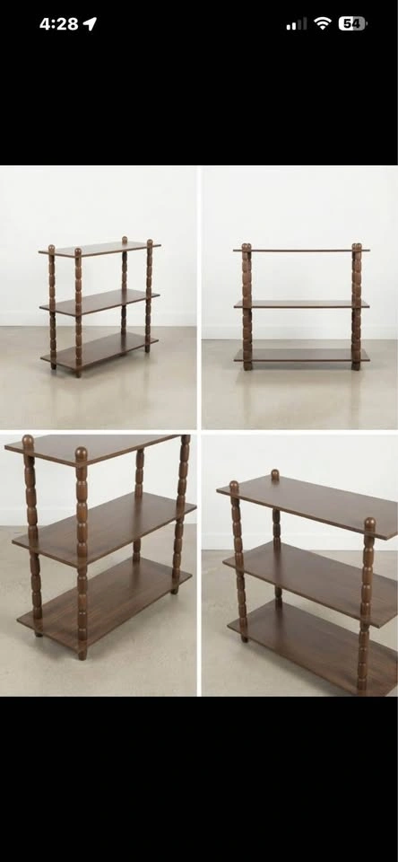 Vintage-Style 3-Tier Bobbin Spindle Bookcase / Étagère - photo 2