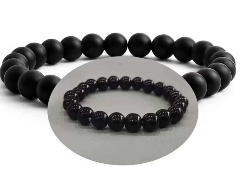 Brand New Black Polished Beaded Bracelet