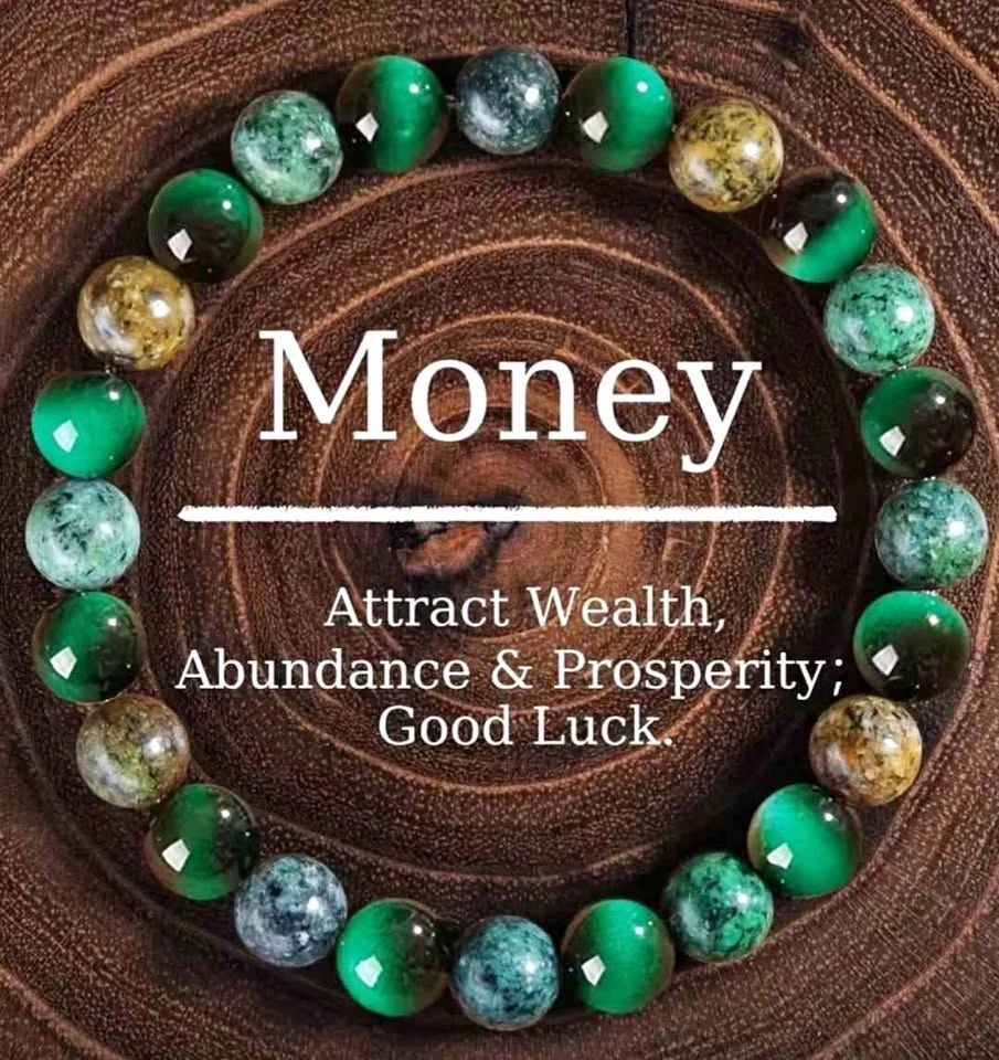 BNWT 8MM Handmade Natural Stone Bracelet - Wealth Bracelet