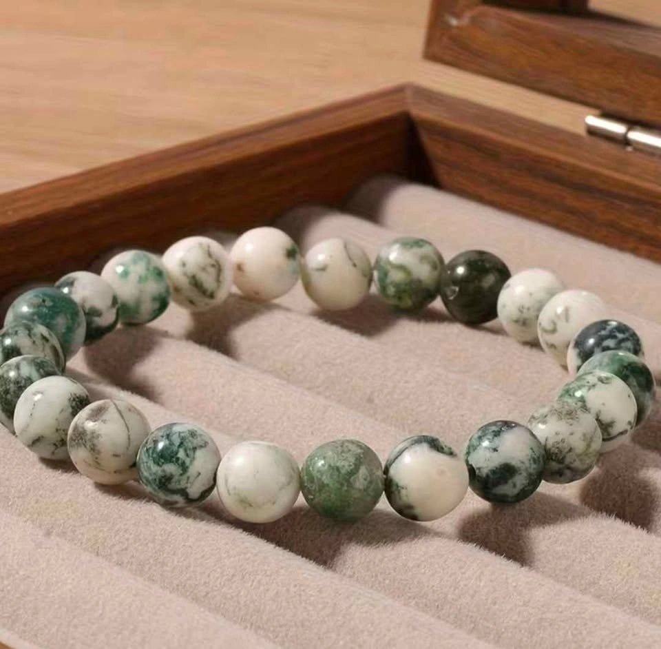 Moss Agate Beaded Bracelet - photo 2