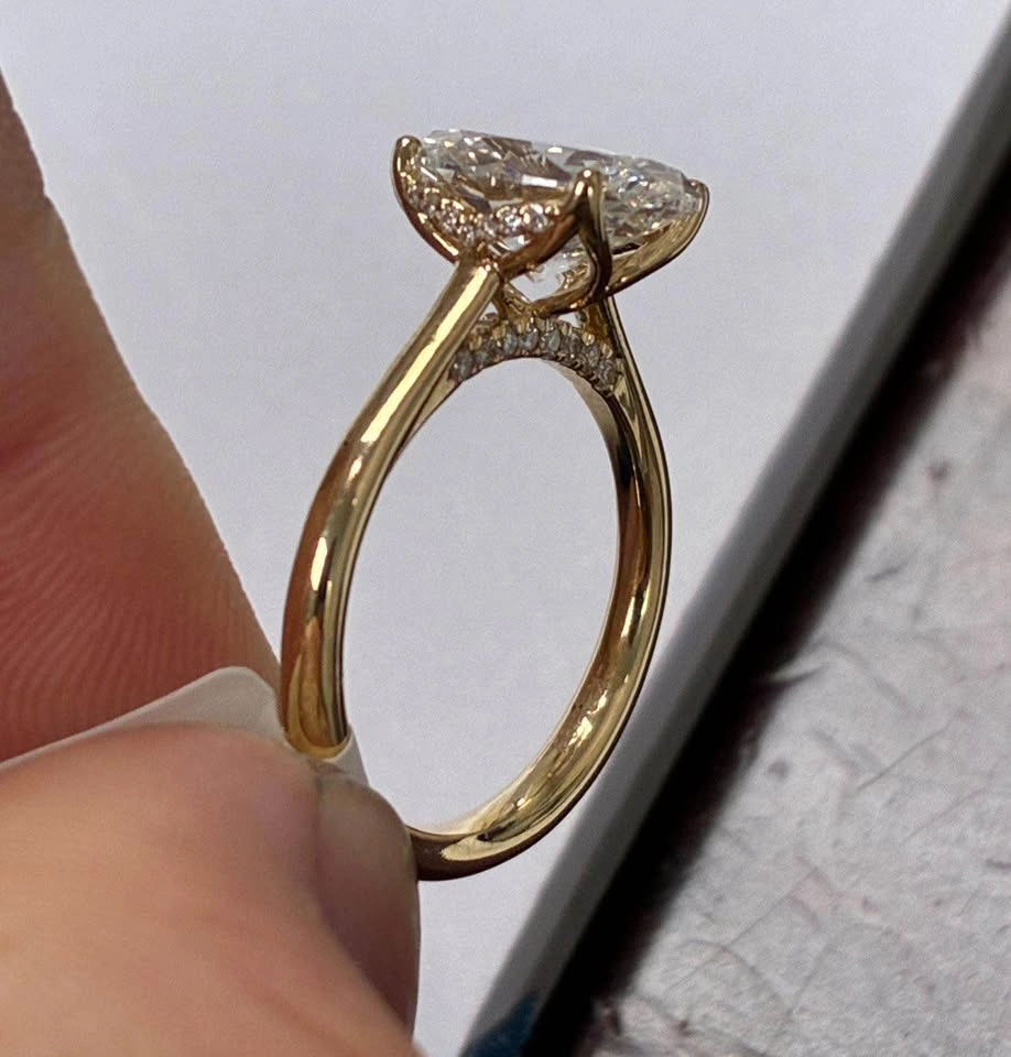 14k, 3.19ct lab diamond IGI certified ring size 6.5 - photo 5