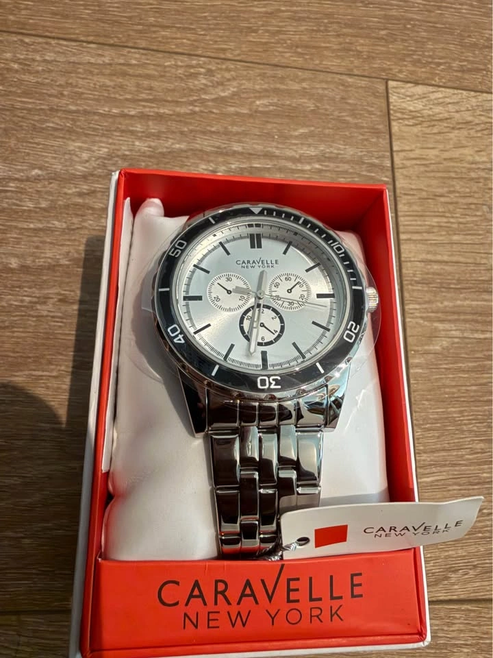 Caravelle New York Chronograph Watch – Stainless Steel – New in - photo 2