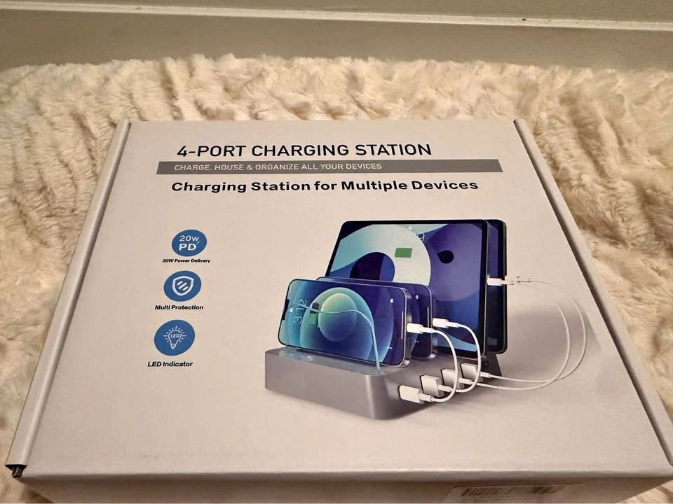 4-Port Charging Station PC004-Silver