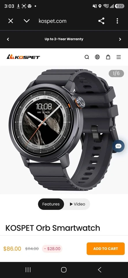 KOSPET ORB Smart Watch - photo 5