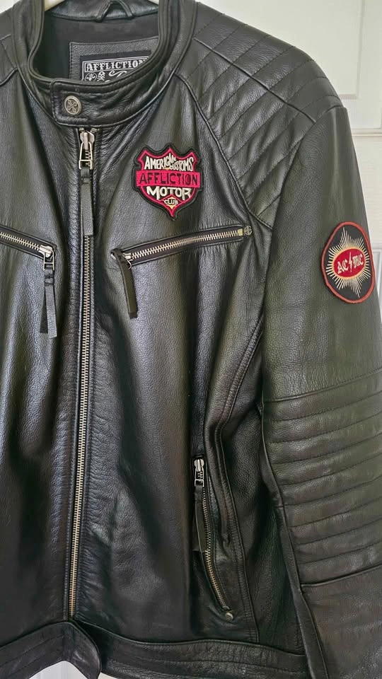 Affliction Black Premium Full Measure Leather Jacket - Size XL - photo 4