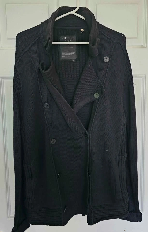 Guess Los Angeles Men's Heavy Knit Cardigan (Fits XL) - photo 2