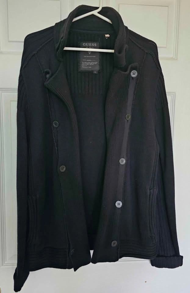Guess Los Angeles Men's Heavy Knit Cardigan (Fits XL) - photo 3