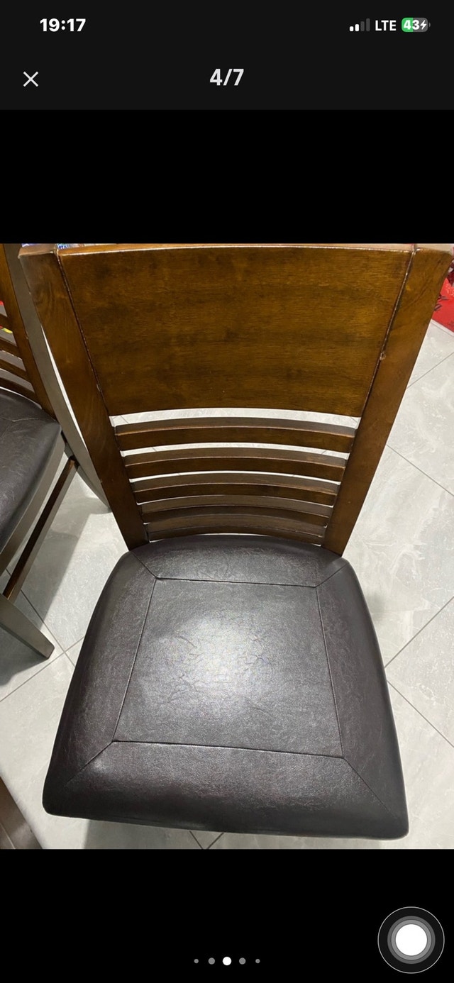 Wooden Dining Table with Six Chairs - photo 3